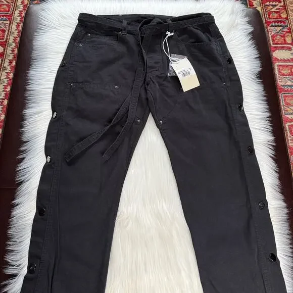 MNML Black Snap Western Pants
